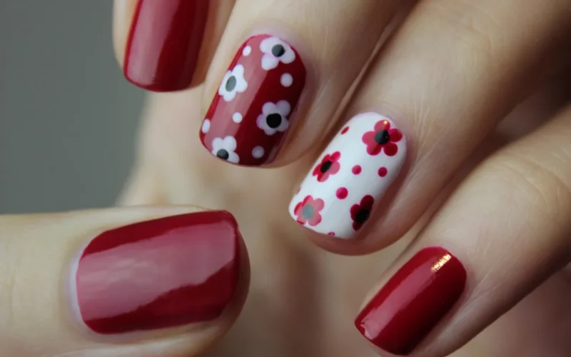 sztuka zdobienia paznokci, manicure, paznokcie, lakier do paznokci, natura, skórki, czerwony manicure, czerwone zdobienia paznokci, kwiatowy zdobienia paznokci, kwiatowe paznokcie, kwiaty, kolor, polskie, kobieta, ręka, tapeta kwiatowa, nail spa, styl, przepych, płeć żeńska, kwiat tło, piękne kwiaty, naturalne paznokcie, eleganckie paznokcie